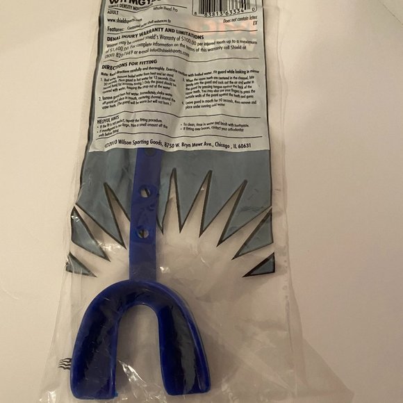 (10 ) Wilson Single Density Mouthguard Adult Blue MG WTFMG1050 - Picture 4 of 4